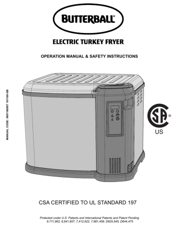 Butterball Masterbuilt Electric Turkey Fryer XL Professional Seriers  23013115