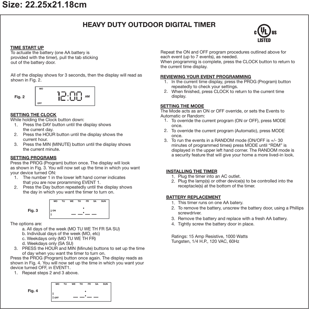 Intermatic Light Timer Ej600 Instructions | Shelly Lighting