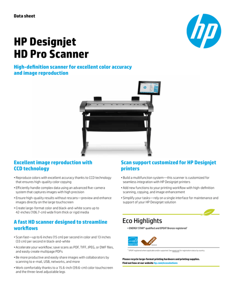 hp designjet hd scanner