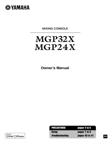 MGP32X/MGP24X Owner`s Manual | Manualzz