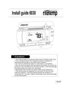 RiteTemp 6030 - Installation guide, Operating instructions, Owner's