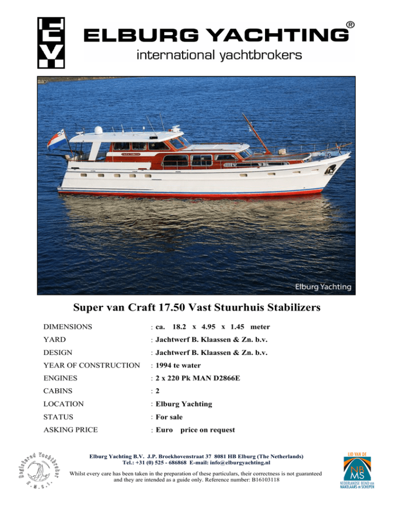 Super Van Craft 17 50 Vast Stuurhuis Stabilizers Manualzz