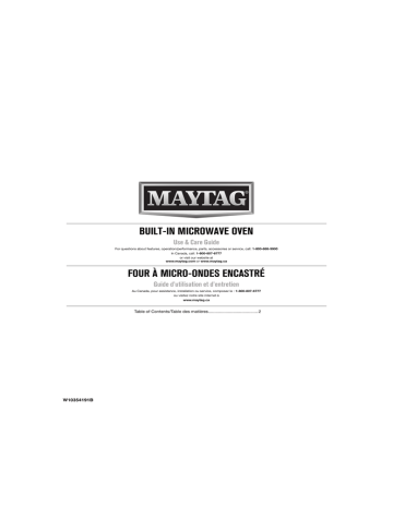 Assistance or Service. Maytag MMW9730AS | Manualzz