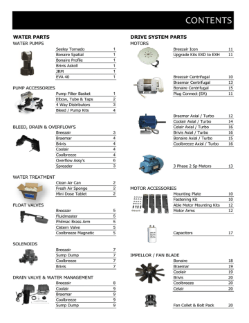 Celair evaporative cooler sales parts