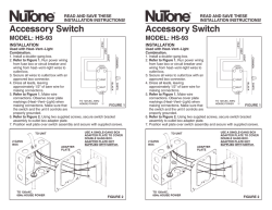 NuTone HS-93 - User manual | manualzz.com