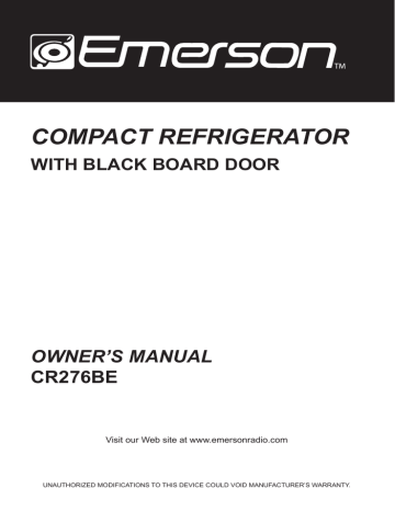 Emerson Cr276be Owner S Manual Manualzz