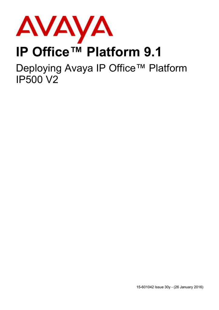 IP500 V2 Install | Manualzz