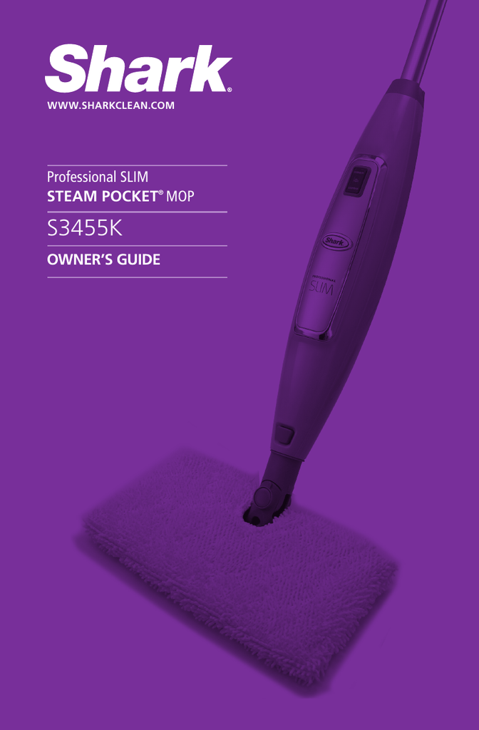 Shark S3455K Steam Pocket Mop Use and Care Manual Manualzz