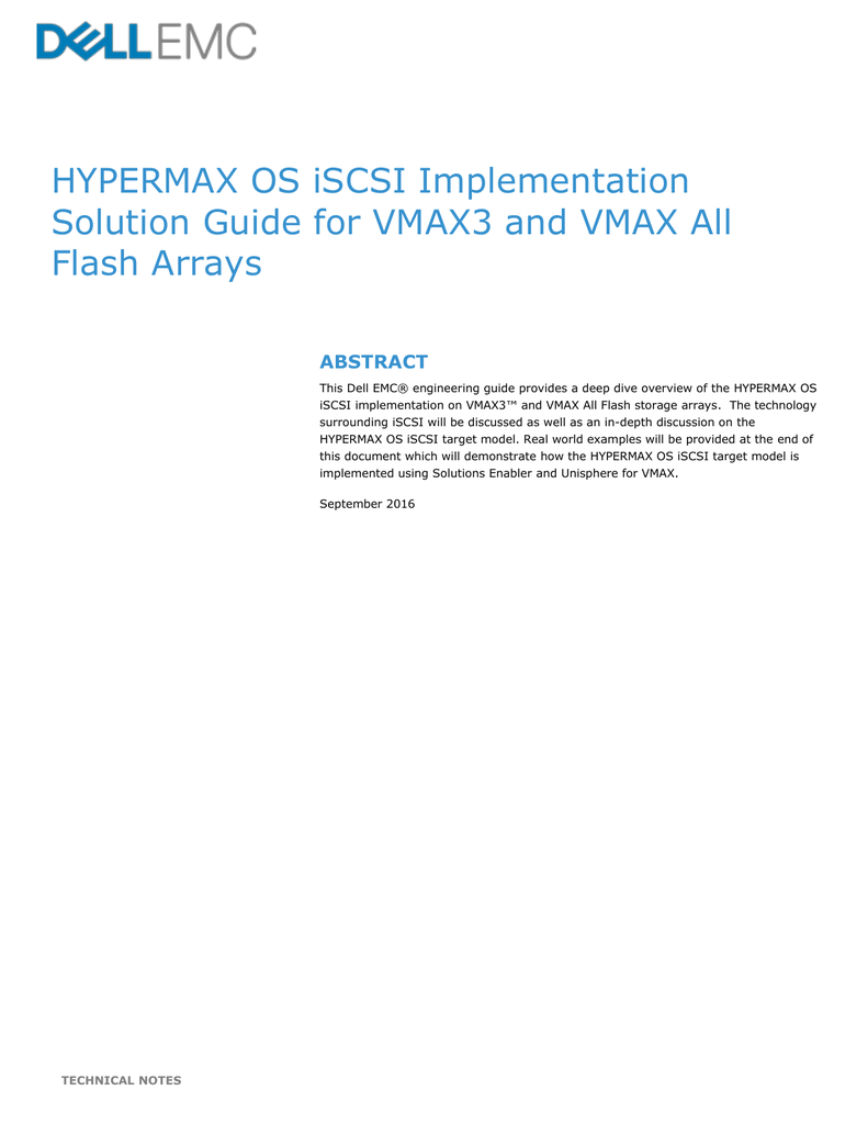 VMAX3 iSCSI Implementation Manualzz