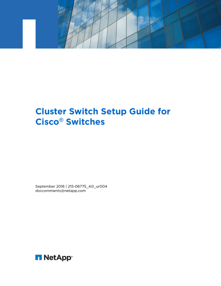 Netapp Aff Cluster Interconnect Switches