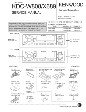 Kdc W808 X6 Manualzz