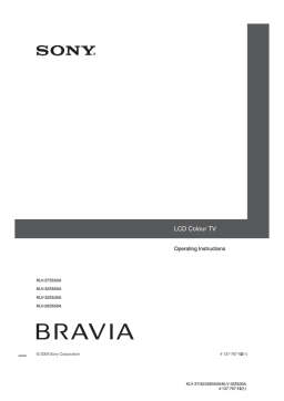 Sony KLV-32S550A User manual