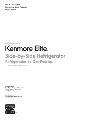 Kenmore 79551823410 Elite Side By Side Refrigerator Use And Care Owner S Manual Manualzz