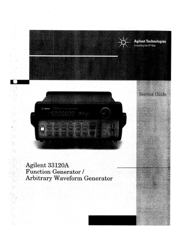 Agilent 33120A Function Generator Service Guide | Manualzz