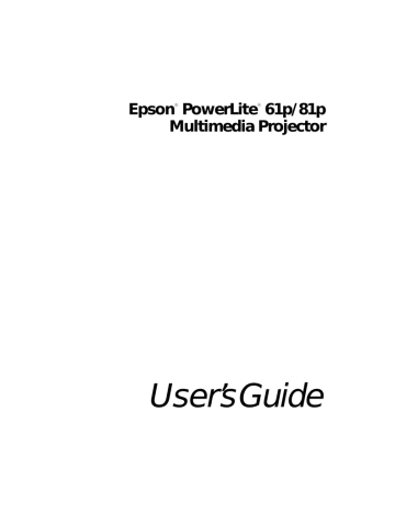 Projecting. Epson PowerLite 61p, 81P, PowerLite 81p | Manualzz