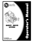 Exmark Quest Drive Levers Operator's Manual