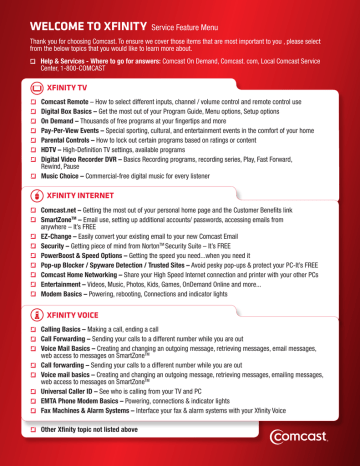 Xfinity User Manual | Manualzz