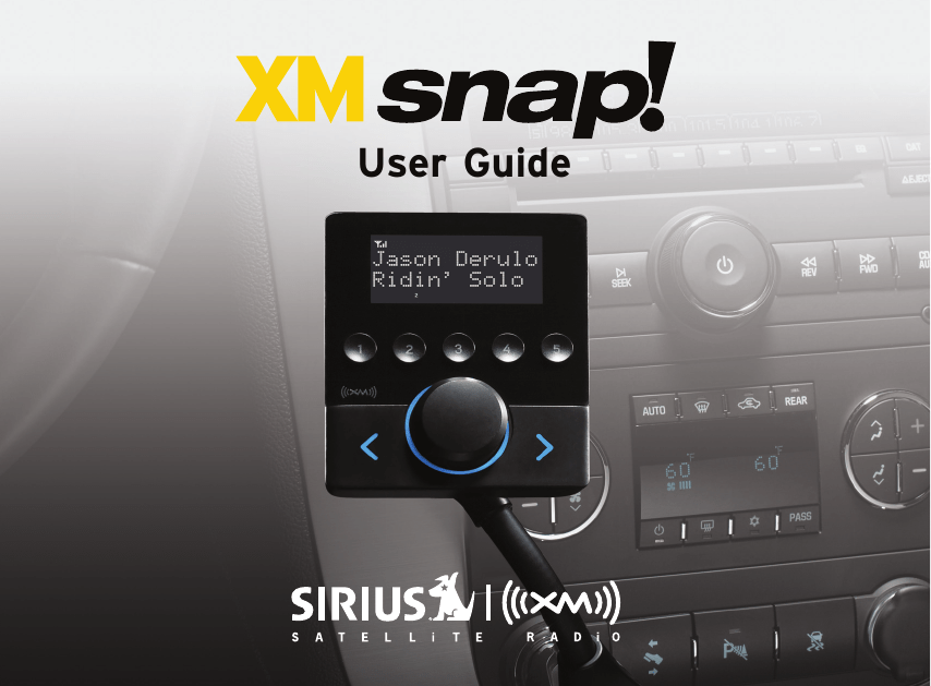 Sirius Satellite Radio XM Snap XSN1 User manual Manualzz