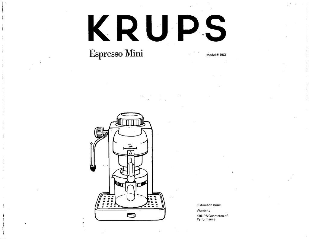 Krups инструкция по эксплуатации на русском. Krups Espresso Mini 963. Рожковая кофеварка Krups 963. Krups model 963. Krups кофемашина Espresso Mini.