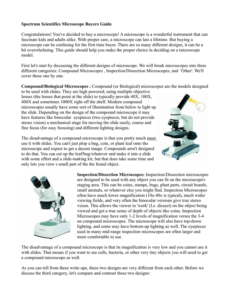 Microscope Buyer S Guide Manualzz