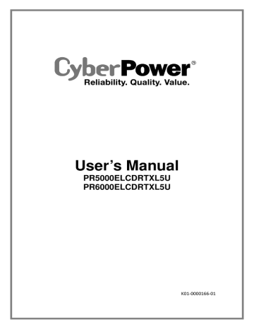 CyberPower User`s Manual | Manualzz