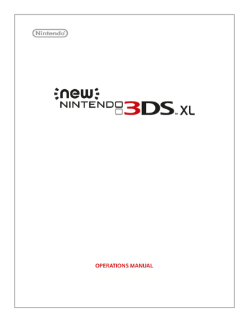 New Nintendo 3DS XL Operations Manual | Manualzz