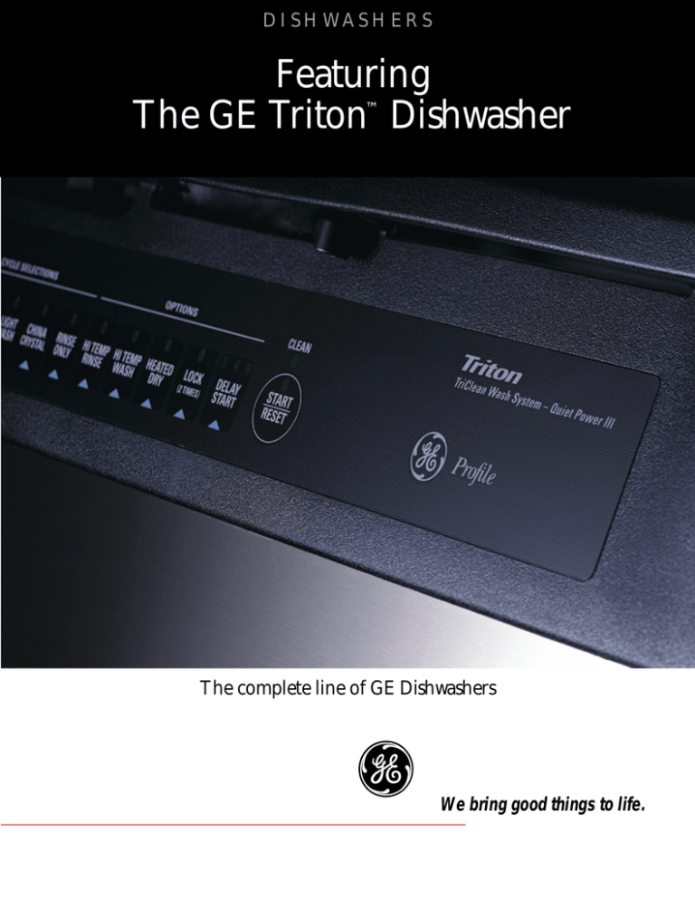 Featuring The Ge Triton Dishwasher Manualzz