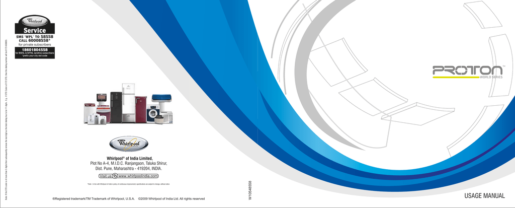 Notice Frigo Whirlpool 6th Sense Fresh Control