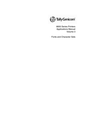 TallyGenicom 6600 Series Programmer’s Reference Manual | Manualzz