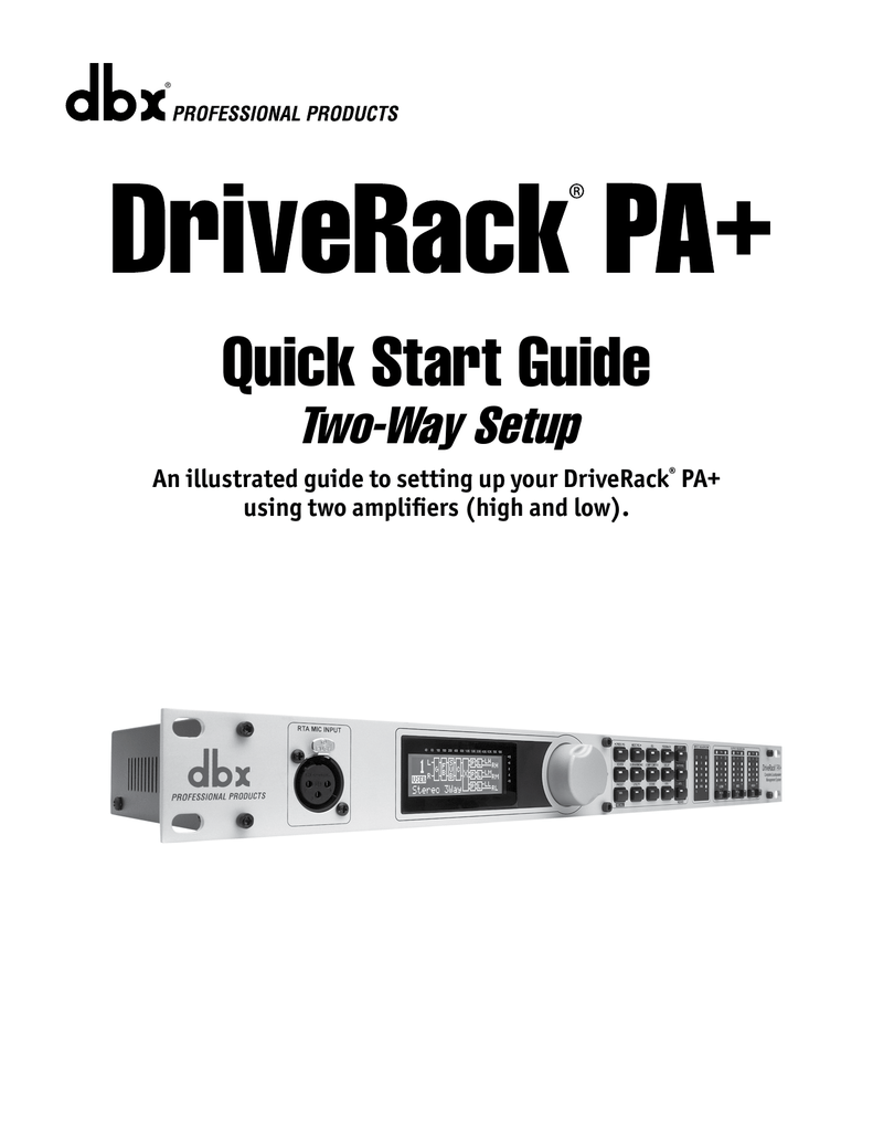 dbx driverack 260 setup guide