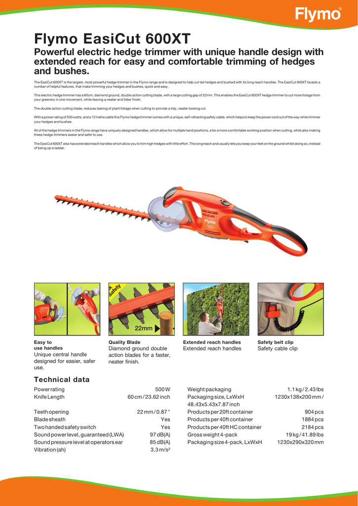 flymo electric hedge trimmer