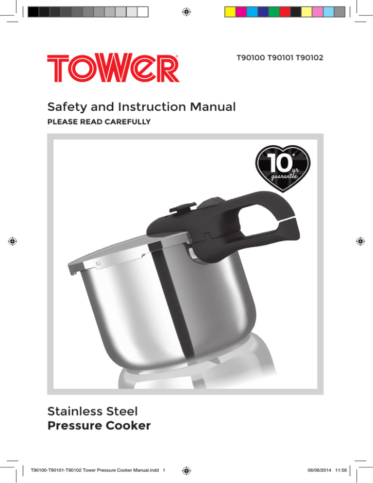 Tower COMPACT 4L PRESSURE COOKER INDUCTI, Compact 4 Litre Pressure Cooker User manual Manualzz