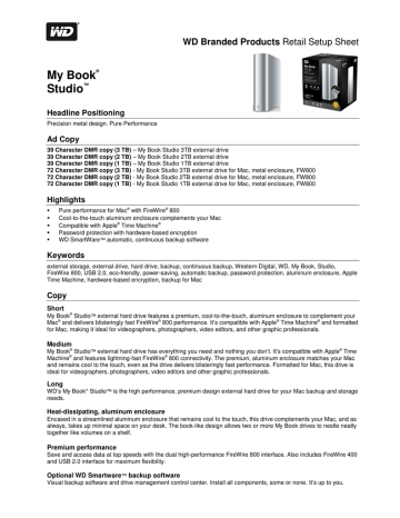 wd my book studio 3tb external hard drive for mac