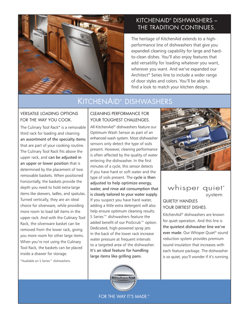 KITCHENAID® DISHWASHERS | Manualzz