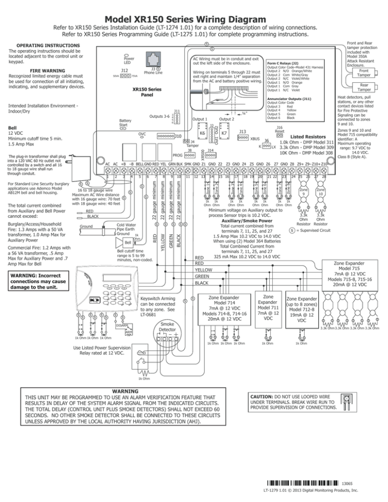 Model Xr150 Series Wiring Diagram Manualzz