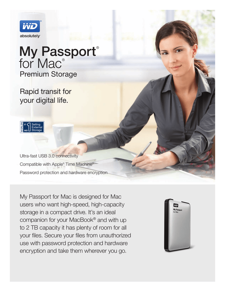 storage capacity of my passport for mac