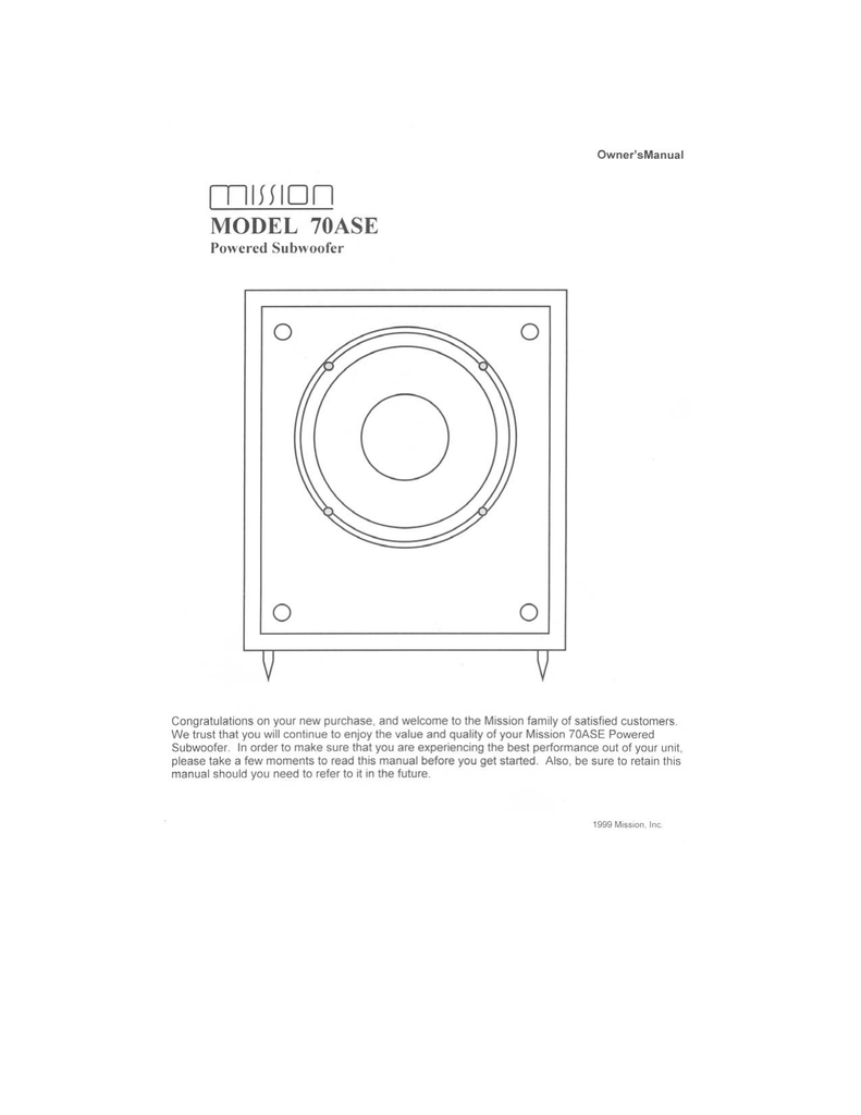 mission 70ase subwoofer