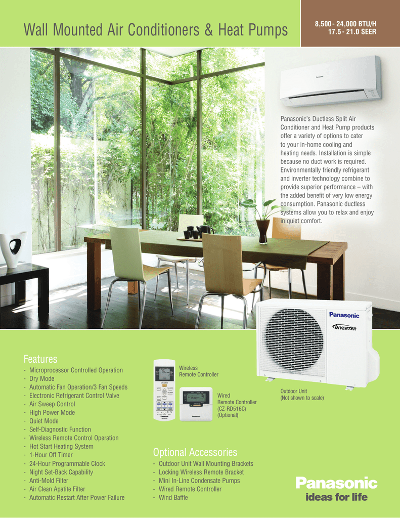 Panasonic Ductless Brochure Manualzz
