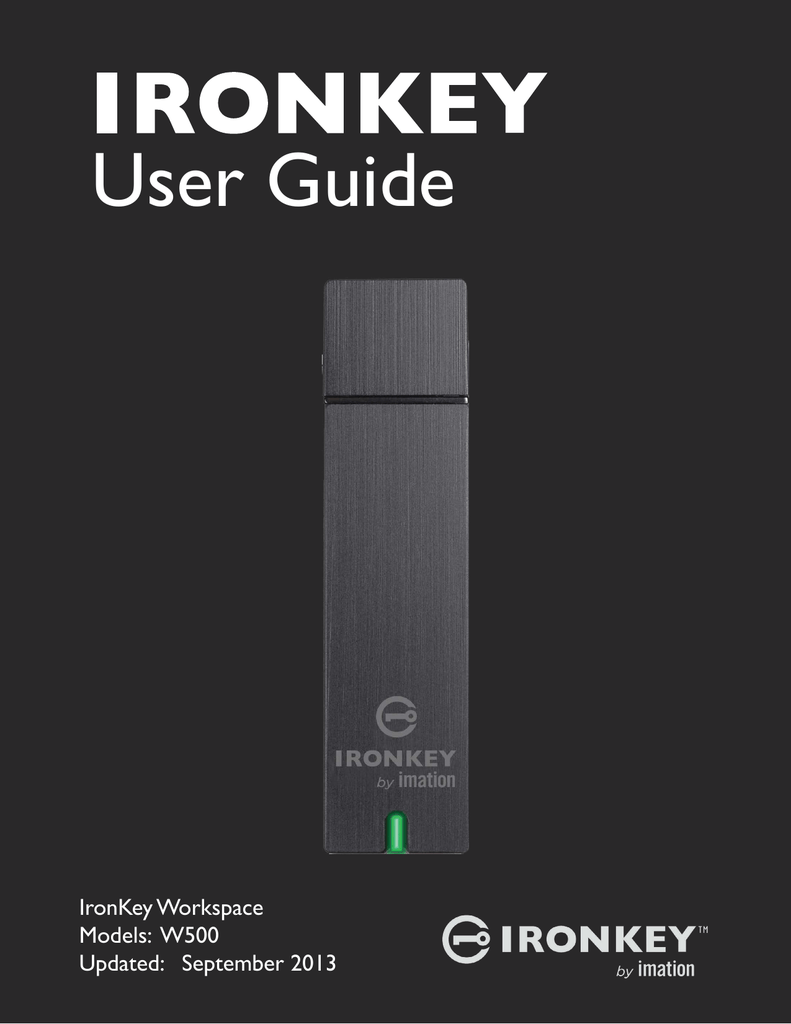 IronKey Workspace W500 User Guide Manualzz
