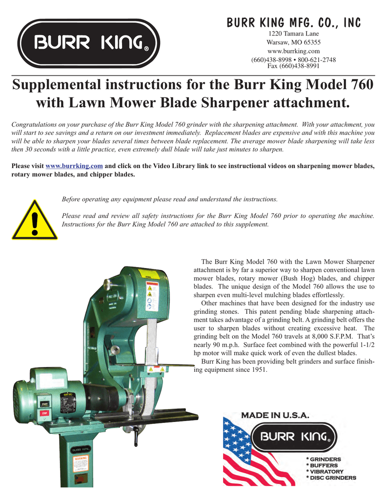burr king model 760