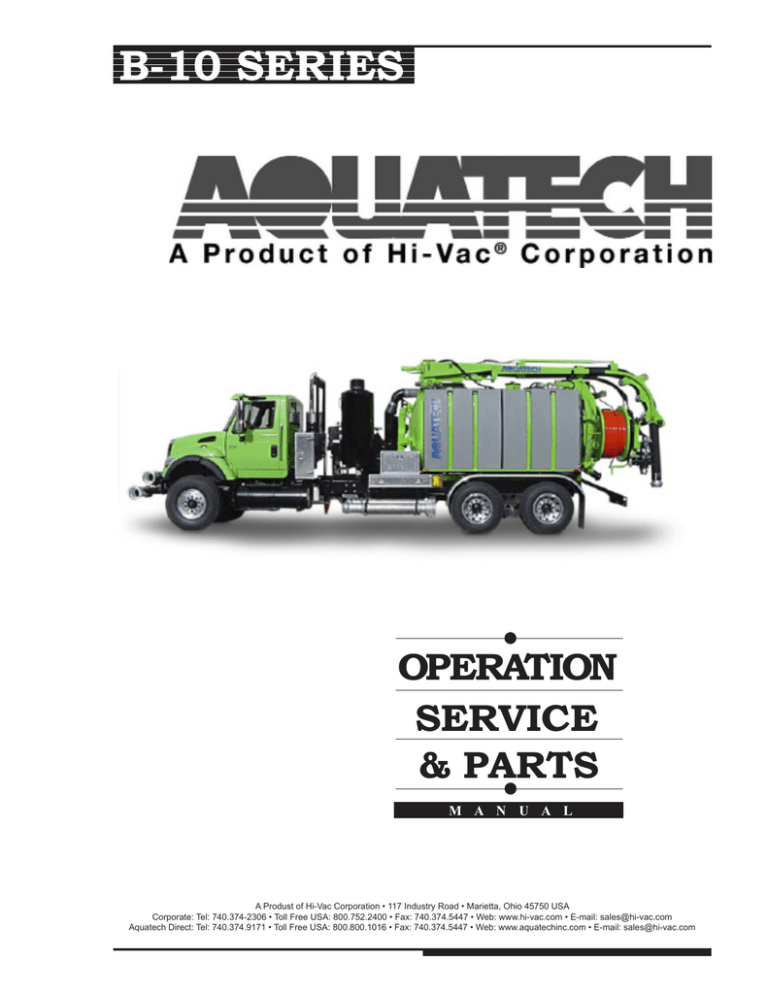 Aquatech B Series Operations Manual Hi Manualzz