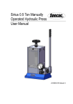 Specac Sirius 0.5 Ton Manual | AI Chat &amp; PDF Access