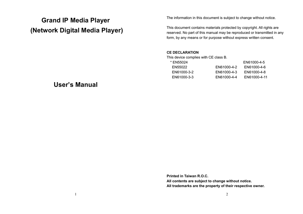 GrandTec Grand IP User manual Manualzz