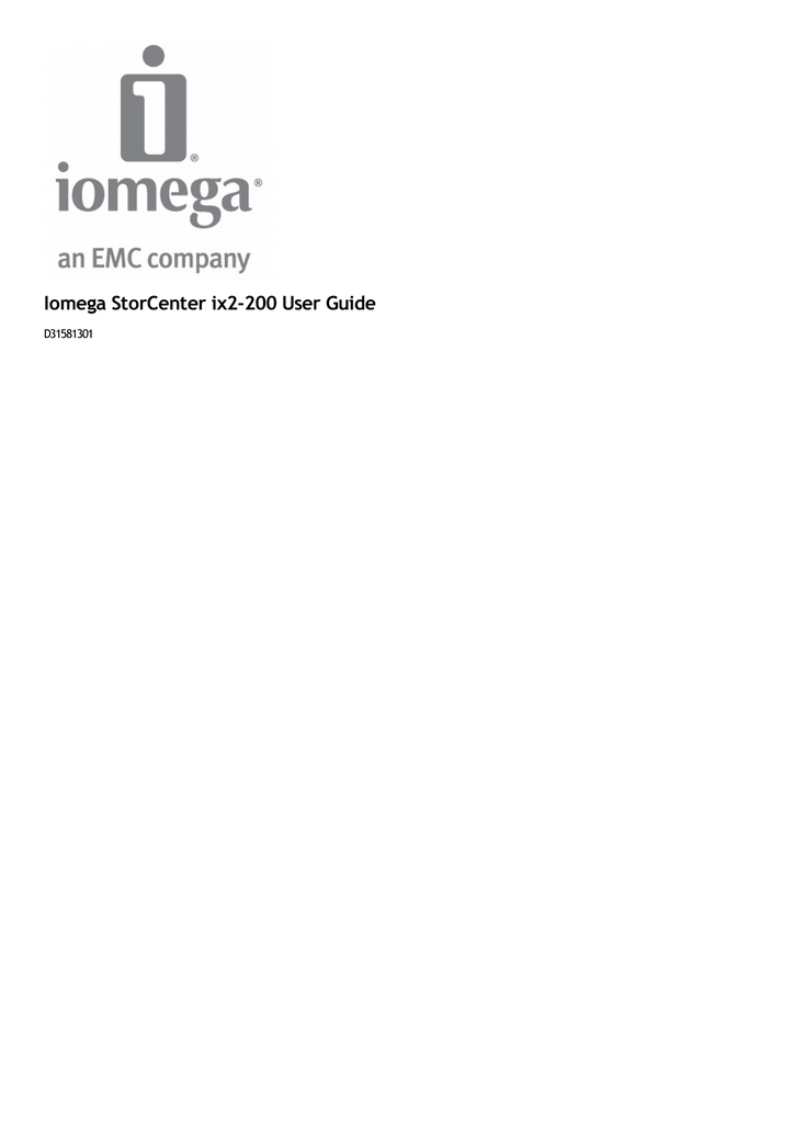 iomega storcenter ix2-200 software