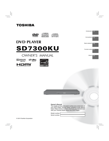 Toshiba Sd7300 Use And Care Manual | Manualzz