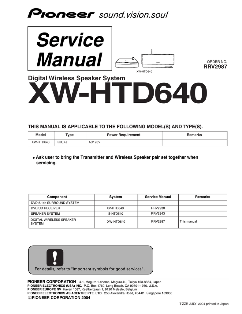 Digital Wireless Speaker System Manualzz