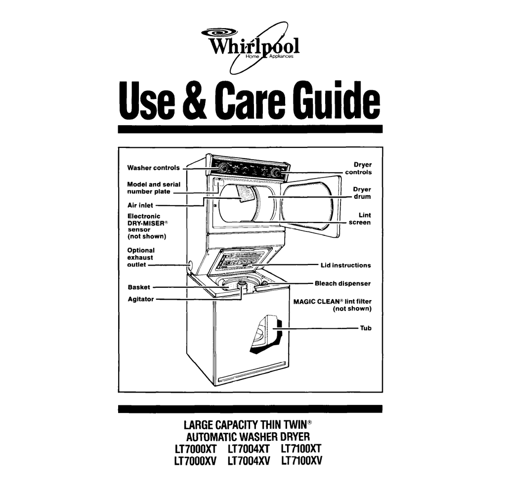 Whirlpool Washer/Dryer Combo Repair Manualzz