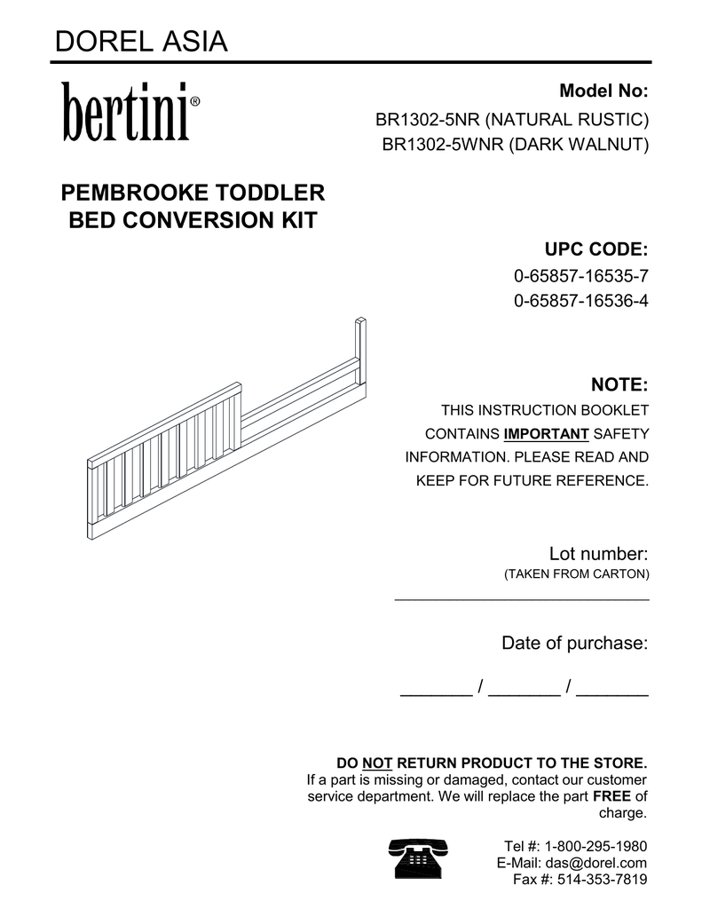 bertini pembrooke crib instructions