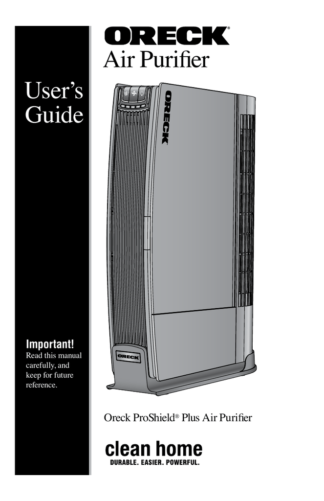 Air Purifier User`s Guide Manualzz