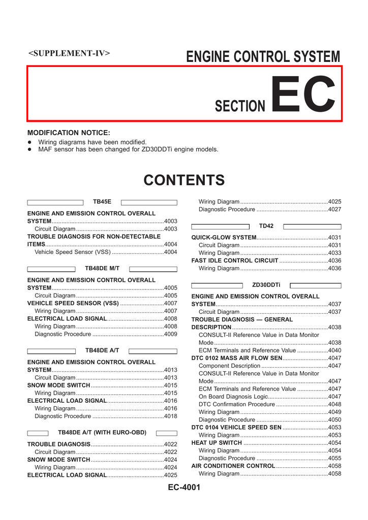 ENGINE CONTROL SYSTEM SECTION EC Manualzz
